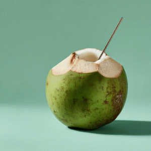 Junge Trinkkokosnuss